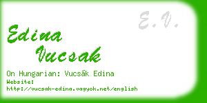 edina vucsak business card